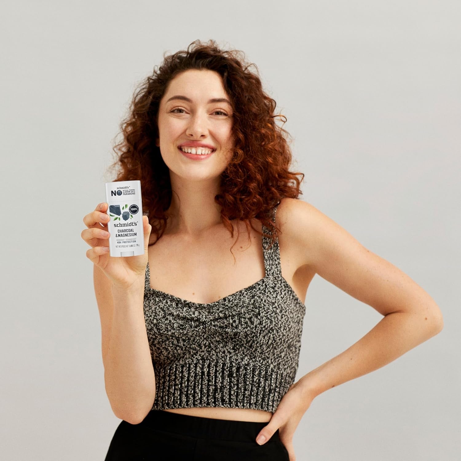 Aluminum-Free Vegan Deodorant Charcoal & Magnesium with 48 Hour Odor Protection, 2 Count for Women and Men, Natural Ingredients, Cruelty-Free, 2.65 Oz, Pack of 2