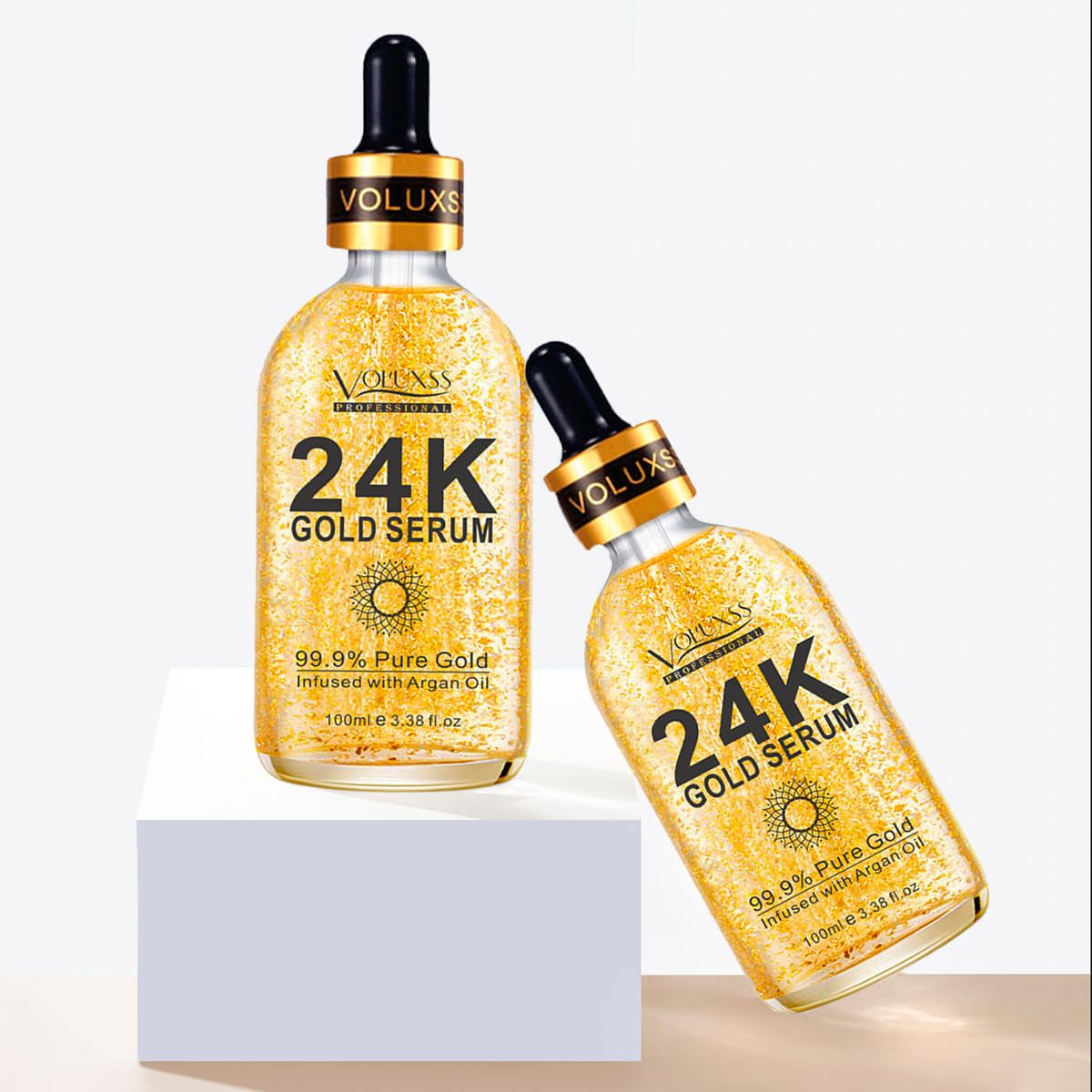 24K Gold Face Serum – Skin Care Collagen Booster with Vitamin C