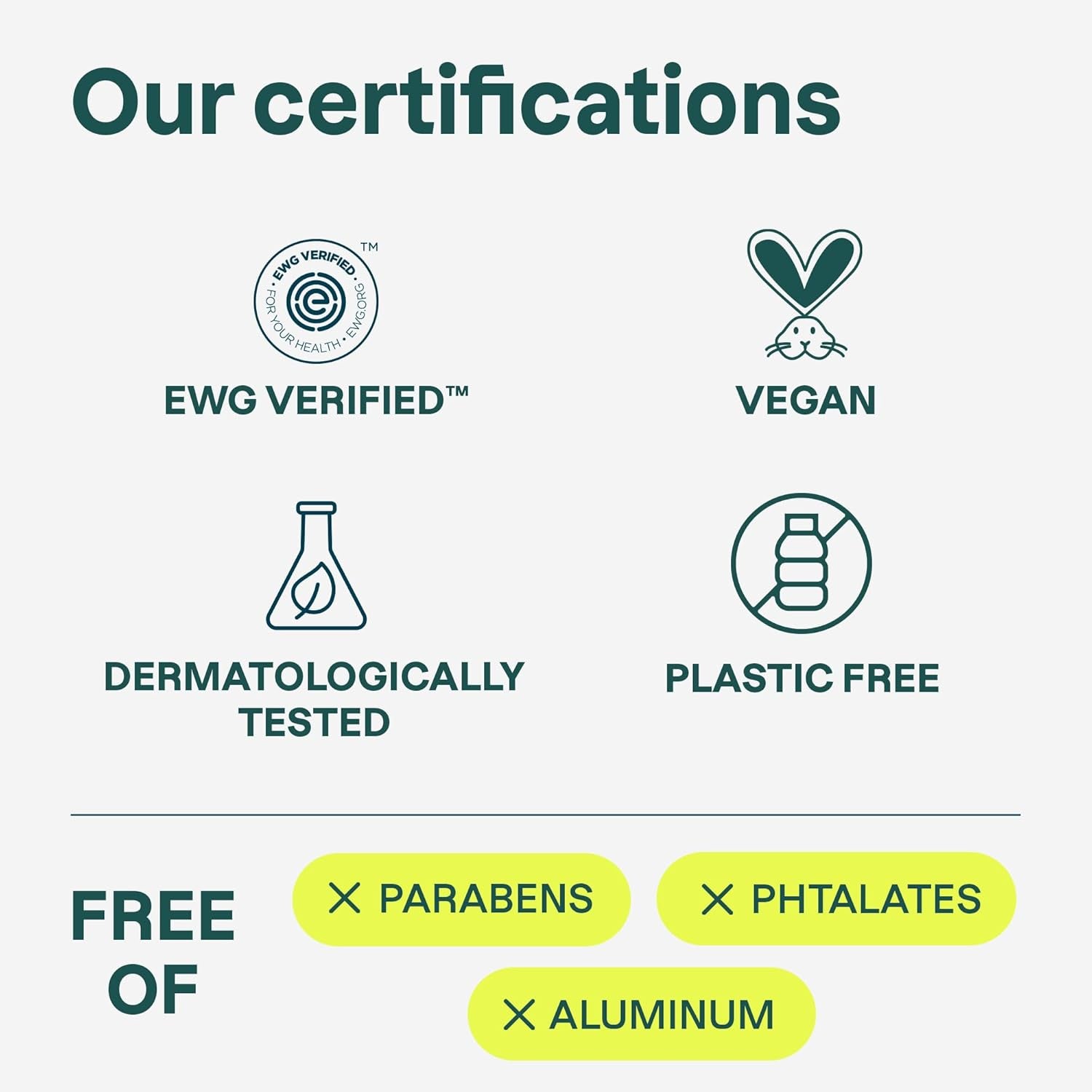 Plastic-Free Deodorant, EWG Verified, Aluminum Free, Vegan Naturally Sourced Body Deodorants for Women & Men, Dermatologically Tested, Lemon Leaves, 3 Ounces