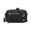 Dual Zipper Cross Shoulder Bag - PU Vegan Leather 
