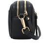 Dual Zipper Cross Shoulder Bag - PU Vegan Leather 