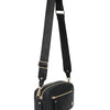 Dual Zipper Cross Shoulder Bag - PU Vegan Leather 